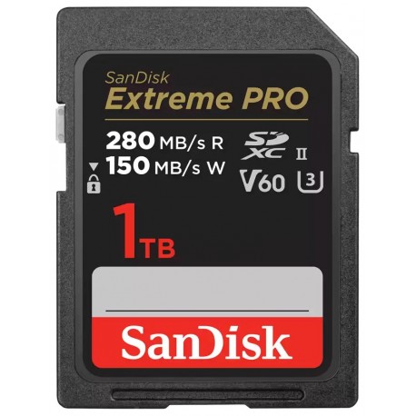 SanDisk Extreme PRO 1TB V60 UHS-II SD cards/ R:280/ W:150MB/s