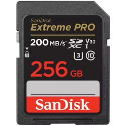 SanDisk Extreme PRO 256GB SDXC / UHS-I, Class 10, U3, V30 /  up to 200MB/s & 140MB/s Read/Write / + 2 years RescuePRO