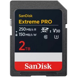 SanDisk Extreme PRO 2TB SDXC / UHS-I, Class 10, U3, V30 /  up to 250MB/s & 150MB/s Read/Write / + 2 years RescuePRO