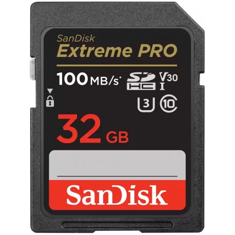 SanDisk Extreme PRO 32GB SDHC / UHS-I, Class 10, U3, V30 /  up to 100MB/s & 90MB/s Read/Write / + 2 years RescuePRO