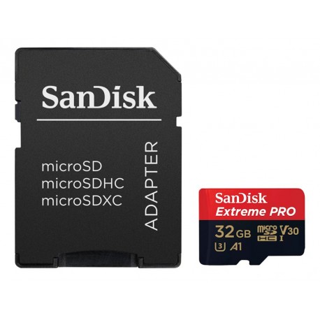 SanDisk Extreme PRO microSDHC 32GB / A1 C10 V30 UHS-I U3 / SD Adaptér / + RescuePRO