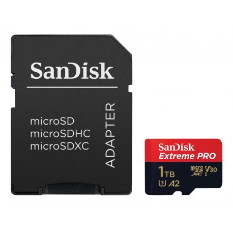 SanDisk Extreme PRO microSDXC 1TB / A2 C10 V30 UHS-I U3 / 200MB/s & 140MB/s / SD Adaptér + 2 years RescuePRO