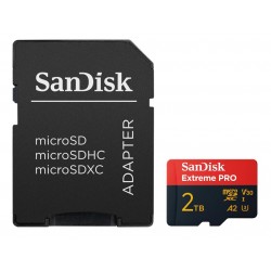 SanDisk Extreme PRO microSDXC 2TB  / A2 C10 V30 UHS-I U3 / 250MB/s & 150MB/s / SD Adaptér + 2 years RescuePRO