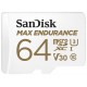 SanDisk MAX ENDURANCE microSDXC 64GB / C10, U3, V30 / 30,000 Hours / + SD Adaptér
