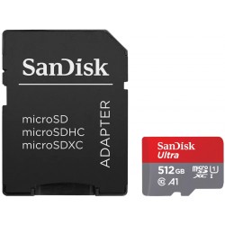 SanDisk Ultra microSDXC 512GB / A1 Class 10 UHS-I / up to 150MB/s / + SD adaptér