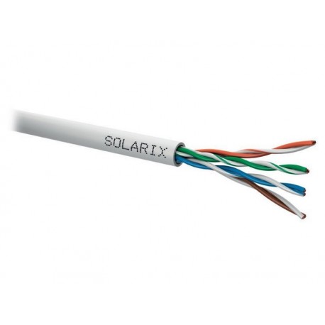 Solarix - Balení: 305m UTP kabel Solarix Cat5E, drát, PVC, SXKD-5E-UTP-PVC
