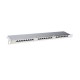 Solarix 19" Patch panel 24xRJ45 CAT6 STP s vyvaz.lištou nerez 0,5U, SX24HD-6-STP-SL