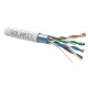 Solarix FTP kabel Cat5E, drát, PVC - šedý, stíněný (SXKD-5E-FTP-PVC) - metráž