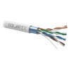 Solarix FTP kabel Cat5E, drát, PVC - šedý, stíněný (SXKD-5E-FTP-PVC) - metráž
