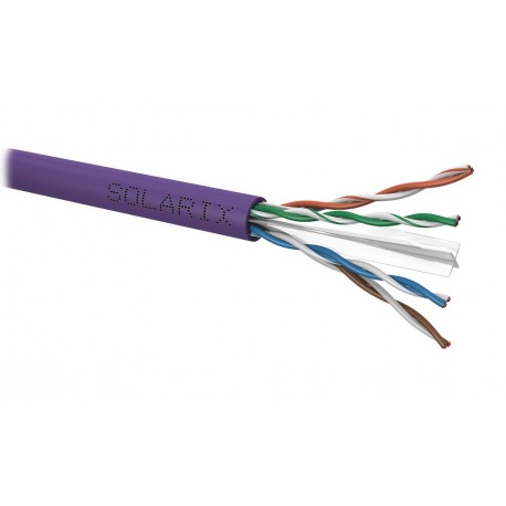 Solarix Instalační kabel CAT6 UTP LSOH Dca-s2,d2,a1 SXKD-6-UTP-LSOH, 100m/box