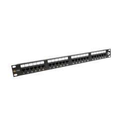 Solarix Patch panel  24 x RJ45 CAT6 UTP 350 MHz černý 1U
