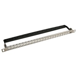 Solarix Univerzální modulární neosazený patch panel Solarix 24 portů 0,5U SX24HDM-0-STP-SL-UNI