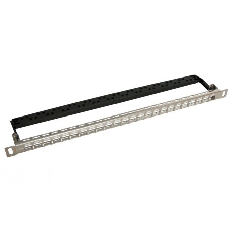 Solarix Univerzální modulární neosazený patch panel Solarix 24 portů 0,5U SX24HDM-0-STP-SL-UNI