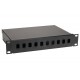 Solarix vana optická 10" 1U BK včetně čela SC 10 portů simplex FO-10-1-10SCS-B