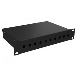 Solarix vana optická 10" 1U BK včetně čela ST 10 portů simplex FO-10-1-10ST-B