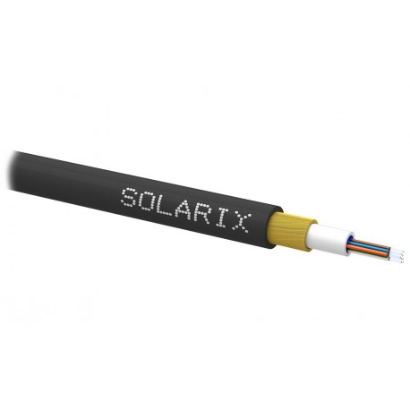 Solarix Zafukovací kabel MINI 08vl 9/125 HDPE Fca černý SXKO-MINI-8-OS-HDPE