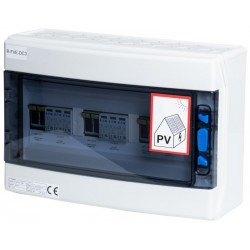 Solarmi DC3 osazený rozvaděč pro fotovoltaiku, 3x svodič, 3x odpojovač, pojistky, 3x15A, 1000V,