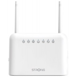 STRONG 4G LTE router 350/ Wi-Fi standard 802.11b/g/n/ 300 Mbit/s/ 2,4GHz/ 4x LAN/ 1x SIM slot/ bílý