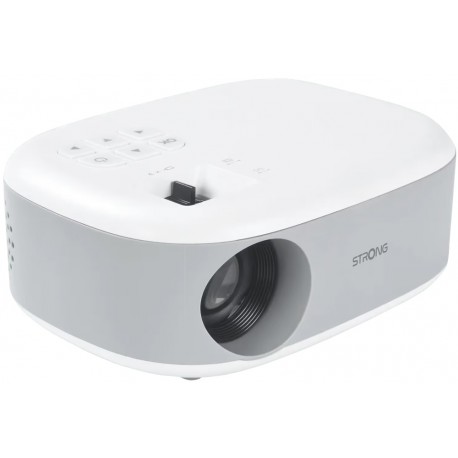 STRONG projektor N1/ LCD/ HD (1280x720)/ 120 ANSI lm/ USB 2.0/ HDMI/ microSD/ Repro/ bílo-šedý