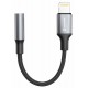 Swissten audio adaptértextile lightning (samec)  / 3,5mm aux 0,15 m černý (nahrazuje 73501211)
