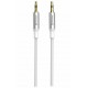 Swissten audio kabeltextile jack (samec) / jack (samec) 1,5 m bílý