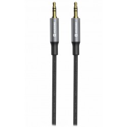 Swissten audio kabeltextile jack (samec) / jack (samec) 1,5 m černý (nahrazuje 73501101)