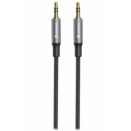 Swissten audio kabeltextile jack (samec) / jack (samec) 1,5 m černý (nahrazuje 73501101)