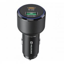 Swissten Cl Adaptér USB-C PD + USB-A, 63W Černý