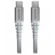 Swissten datový kabel kevlar usb-c / usb-c 1,5 m bílý