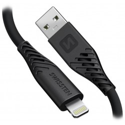 Swissten datový kabel soft silicone usb-a / lightning 0,4 m černý