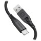 Swissten datový kabel soft silicone usb / usb-c 0,4 m černý