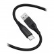 Swissten Datový kabel SOFT SILICONE USB / USB-C 1,5 M 60W ČERNÝ