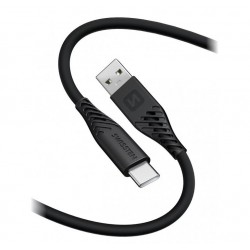 Swissten Datový kabel SOFT SILICONE USB / USB-C 1,5 M 60W ČERNÝ