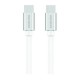 Swissten Datový Kabel Textile USB-C / USB-C 1,2 M Stříbrný
