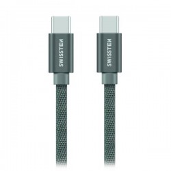 Swissten Datový Kabel Textile USB-C / USB-C 1,2 M Šedý