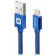Swissten Datový Kabel Textile Usb / Lightning 1,2 M Modrý