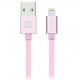 Swissten Datový Kabel Textile Usb / Lightning 2,0 M Růžovo/Zlatý