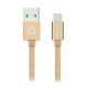 Swissten Datový Kabel Textile Usb / Usb-C 1,2 M Zlatý