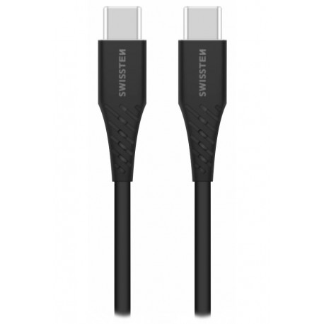 Swissten datový kabel tpe usb-c/usb-c power delivery 5a (100w) 2,5 m černý
