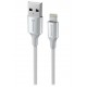 Swissten datový kabeltextile ii usb / lightning 1,5 m bílý