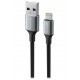 Swissten datový kabeltextile ii usb / lightning 1,5 m černý