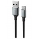 Swissten datový kabeltextile ii usb / usb-c 1,5 m černý