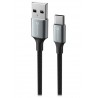 Swissten datový kabeltextile ii usb / usb-c 1,5 m černý