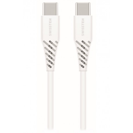 Swissten datový kabelusb-c/usb-c bílý 1,2m  (eco balení)