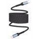 Swissten magnetický datový kabel samonavíjecí usb-c / lightning 1 m