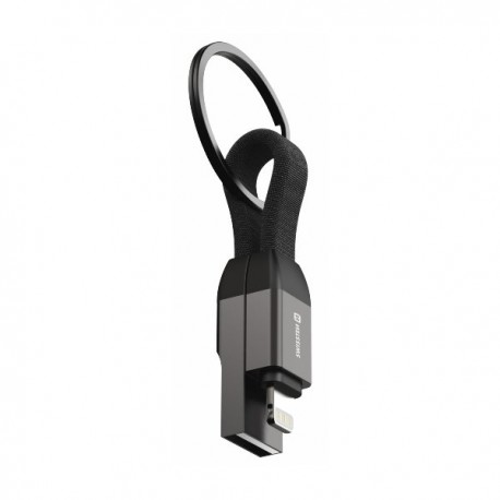 Swissten magnetický keychain kabel usb-a  / lightning 9,7 cm