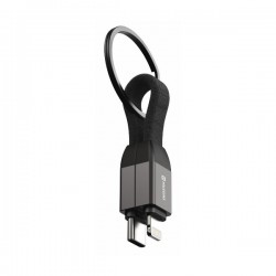 Swissten magnetický keychain kabel usb-c / lightning 9,7 cm