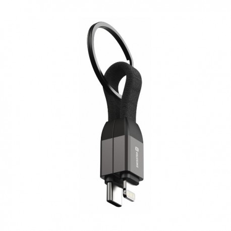 Swissten magnetický keychain kabel usb-c / lightning 9,7 cm