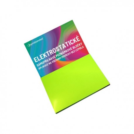 SYMBIO elektrostatické poznámkové bločky Symbionotes/ 190x100 mm/ zelené/ 100 pack