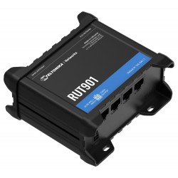 Teltonika RUT901 průmyslový LTE router s ethernetovou zálohou, 1x WAN 3x LAN, LTE Cat4/3G/2G, Wi-Fi